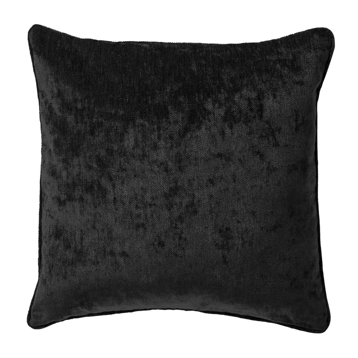 LEWY - sierkussen 45x45 cm - glansvelours - Raven - zwart