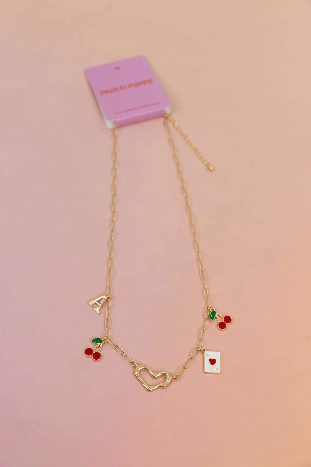 Cherry Love 'A' Necklace