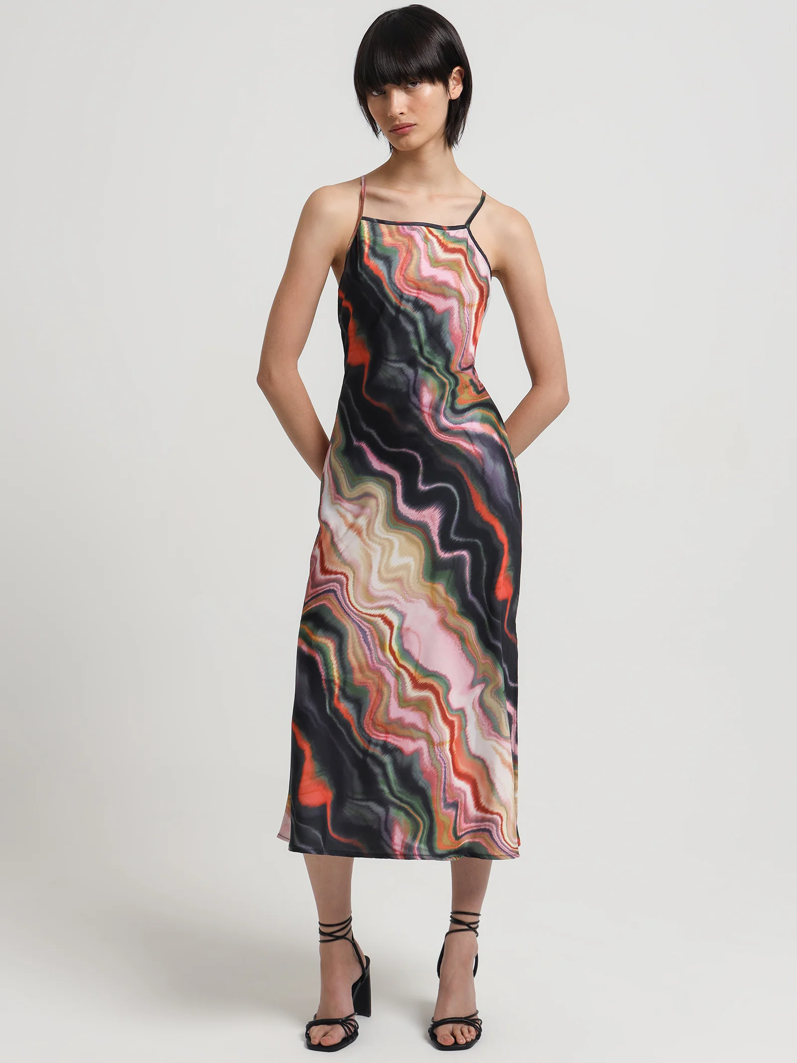 Eris Satin Midi Dress