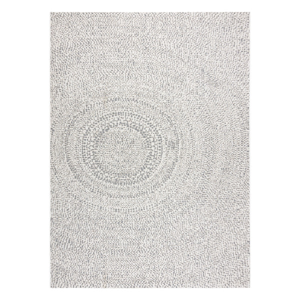 Dywan SZNURKOWY SIZAL FLAT 48832367 Koła, kropki krem / szary80x150 cm