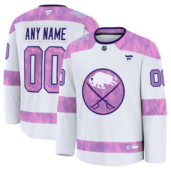 Buffalo Sabres  2024 Hockey Fights Cancer Custom Practice Jersey - White
