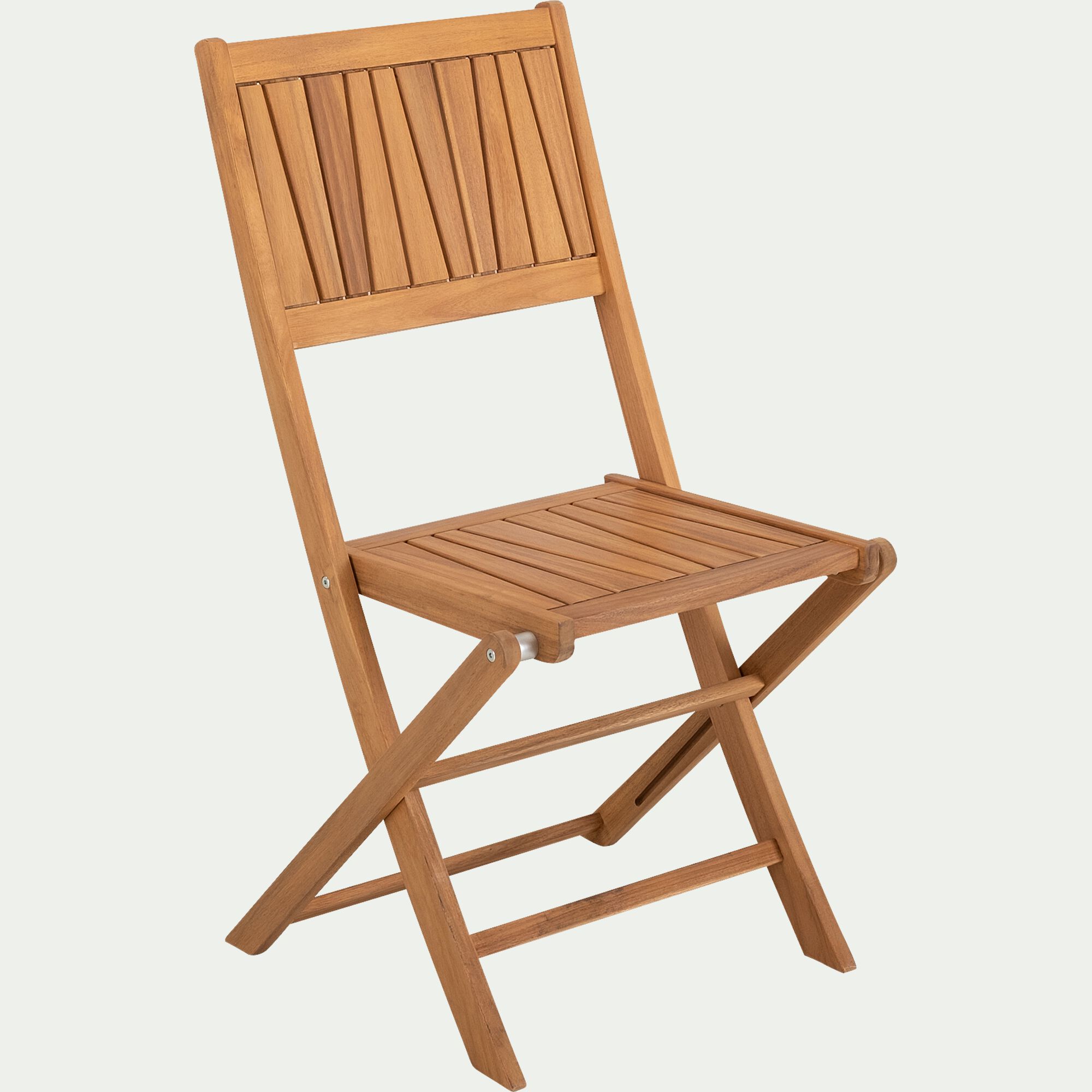 CARLOTI - Chaise de jardin pliante en acacia - bois clair