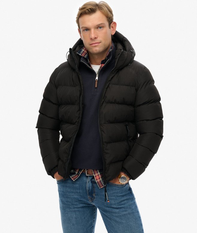 Hooded Sports Puffer Jacket