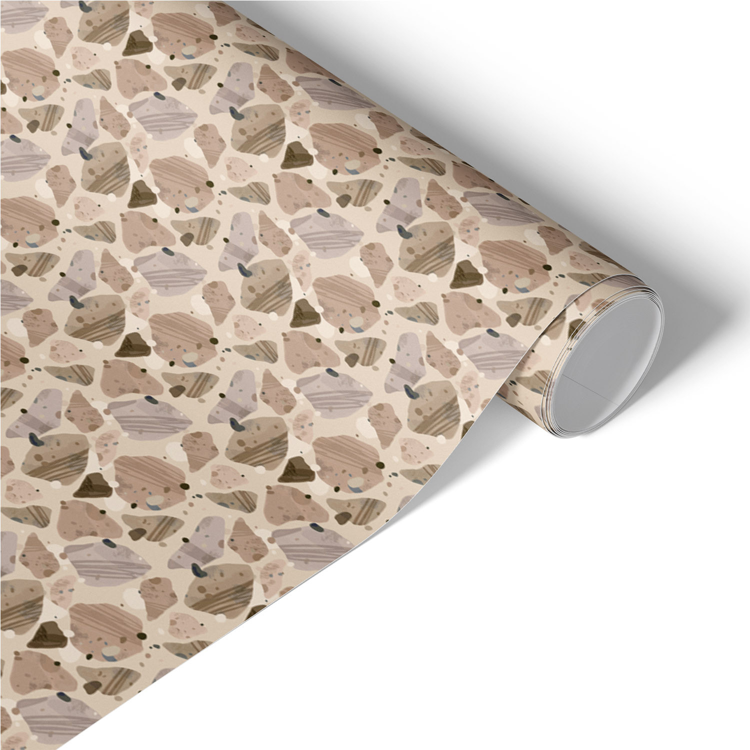 Okleina na meble Brązowe kamienie 50x100 Folia samoprzylepna Loft