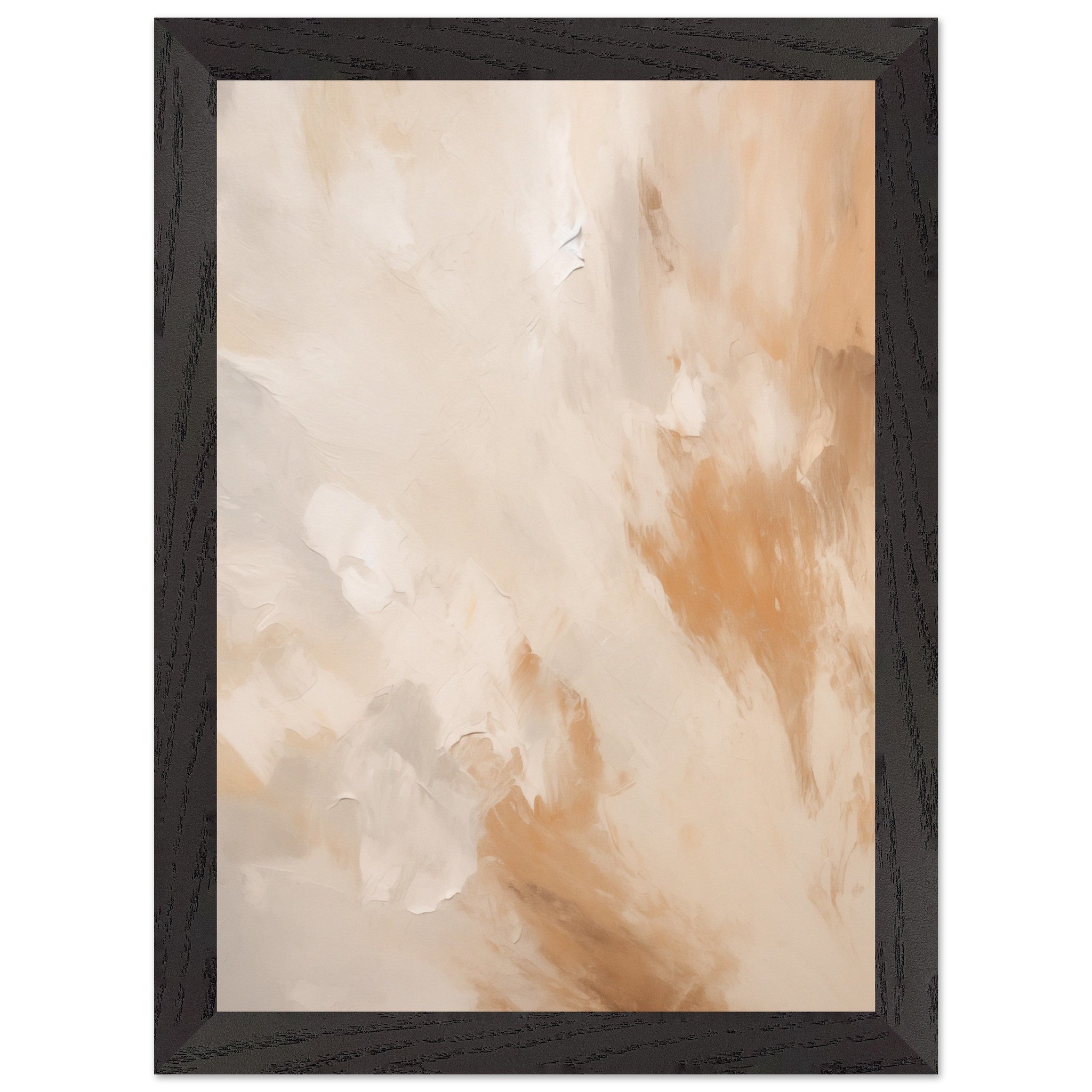 Artfulprints Poster met Lijst Abstract - Golden touch 2  - A4 21x29.7 cm - Terracotta