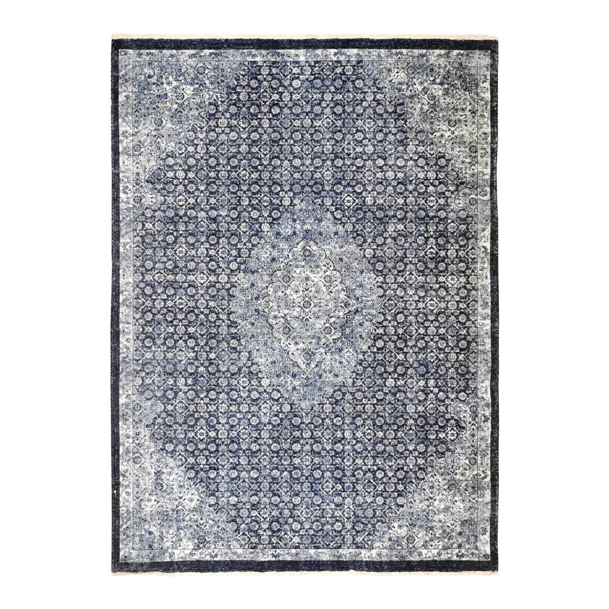 PERSIAN - Tapis extra-doux motif médaillon vintage bleu 160x230