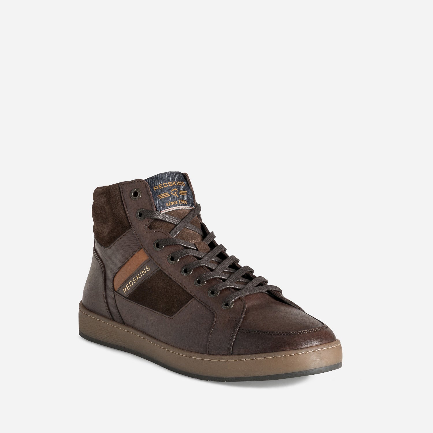 Basket REDSKINS marron cuir