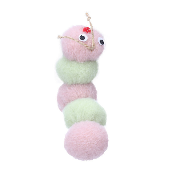 Jouet pour chat Piroe Chenille, vert ou bleu, 17 cm.