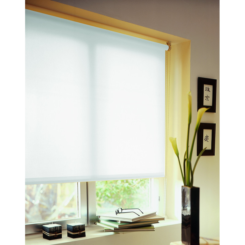 Store enrouleur tamisant blanc 90 x 160 cm