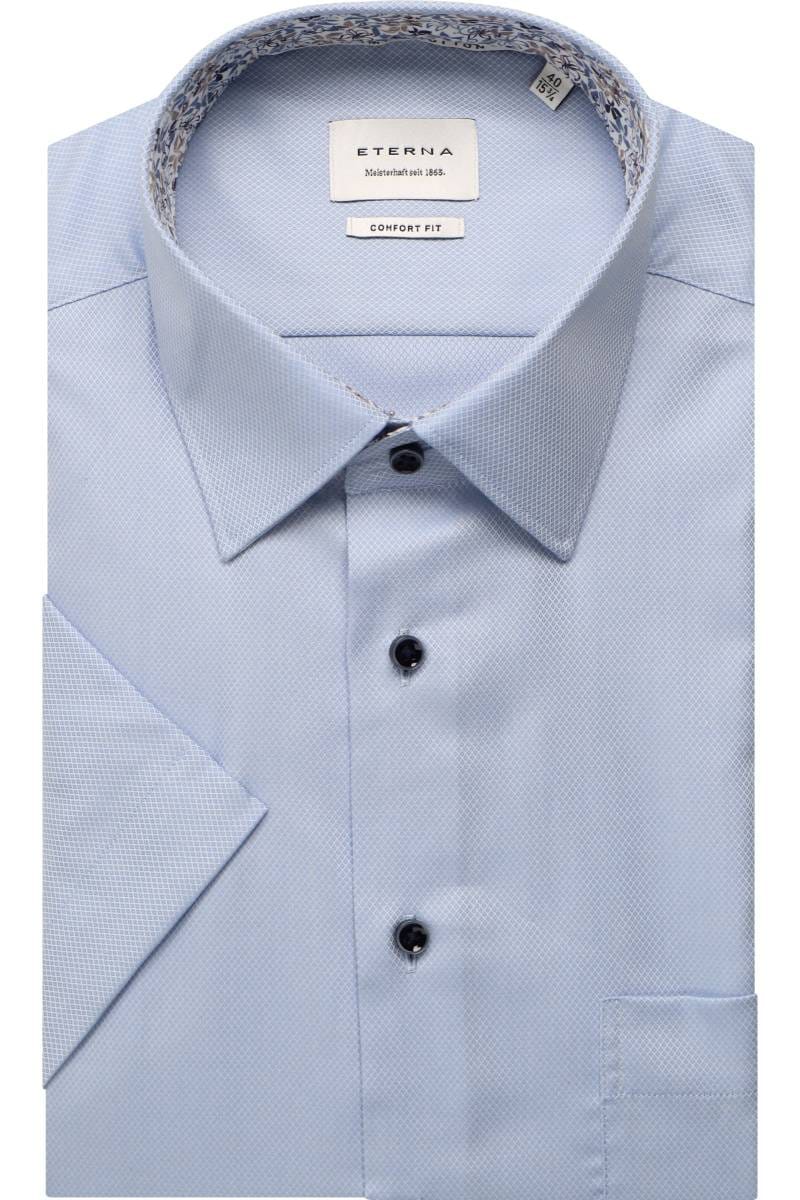 ETERNA Comfort Fit Hemd mittelblau, Strukturiert
