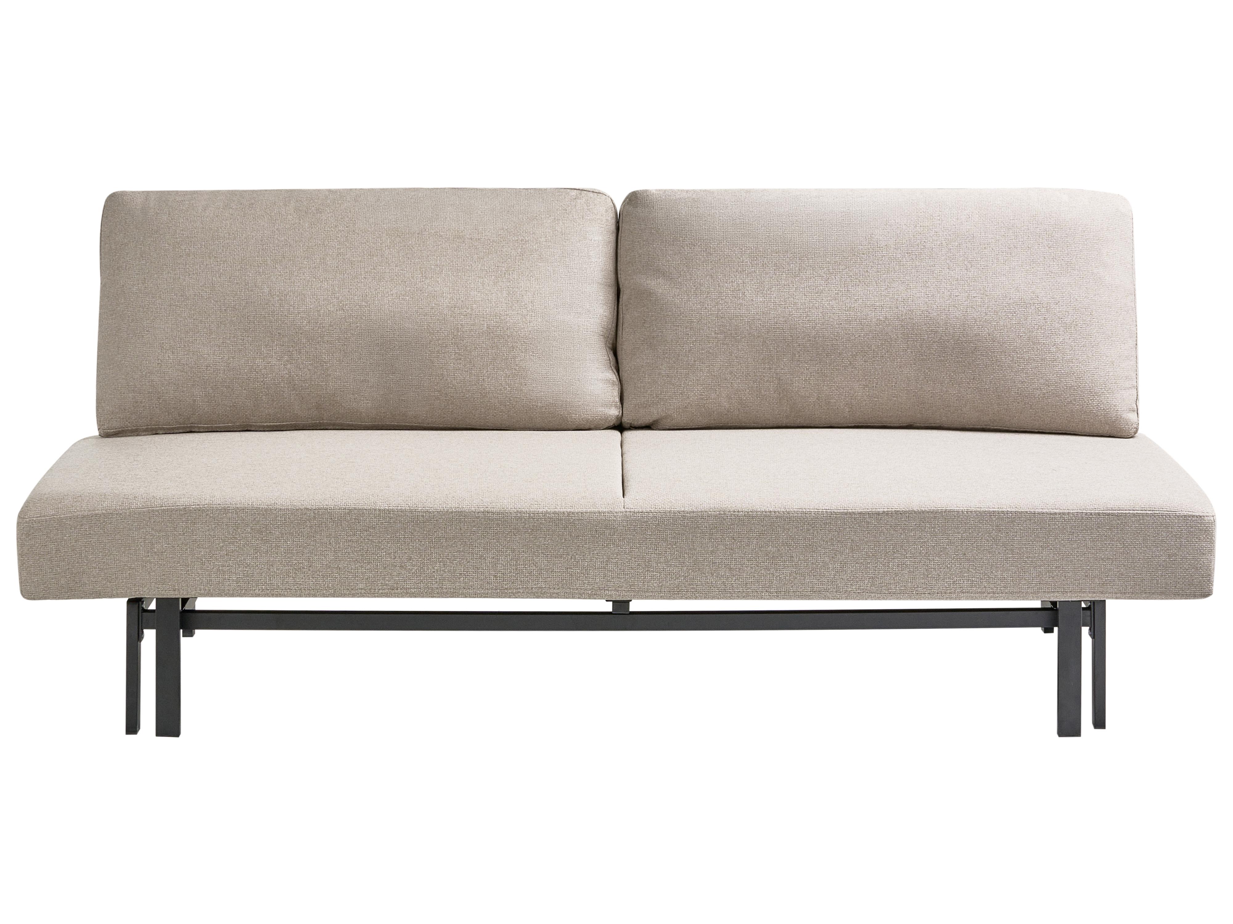 Sofa Bed 3 Seater ROYKKA Fabric Beige
