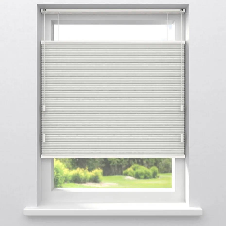 Kwantum Plisségordijnen | Fenstr Dubbel Plissé Aniek  Verduisterend Wit