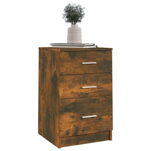 NNEVL Bed Cabinet Smoked Oak 40x40x63 cm Engineered Wood