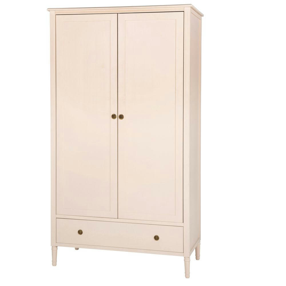 Milie - Dressing 2 portes 2 tiroirs beige rosé