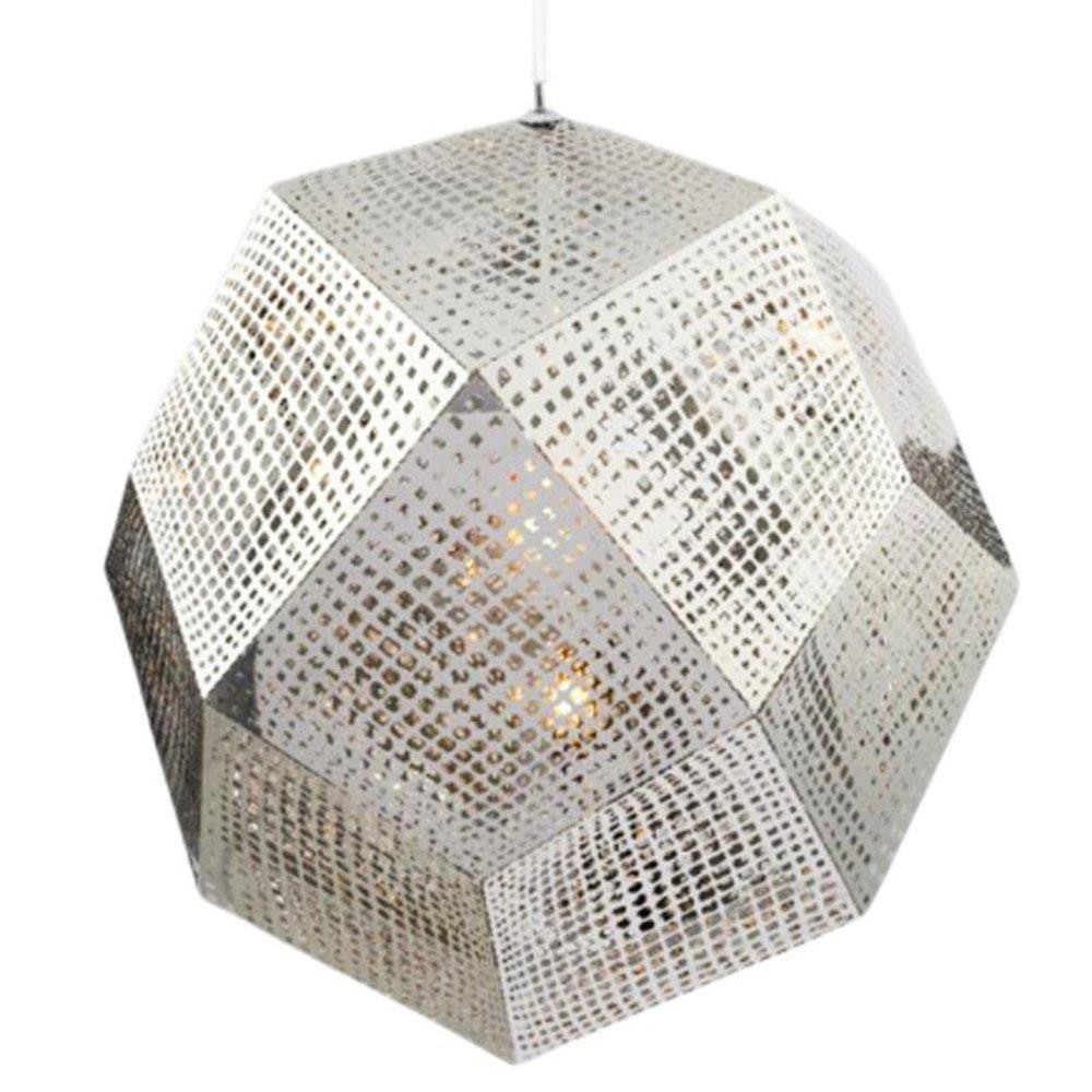 LAMPA WISZĄCA srebrna 48cm FUTURI STAR metalowa