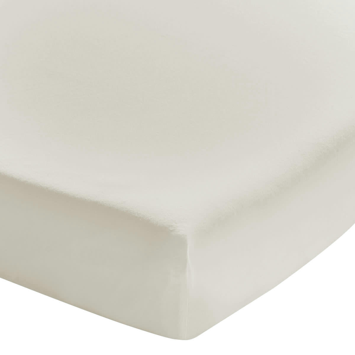 SOFT LINE - Drap housse en coton lavé beige 90x200