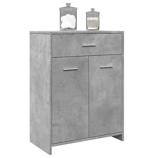 Armoire de salle de bain Gris béton 60x33x80 cm Aggloméré vidaXL