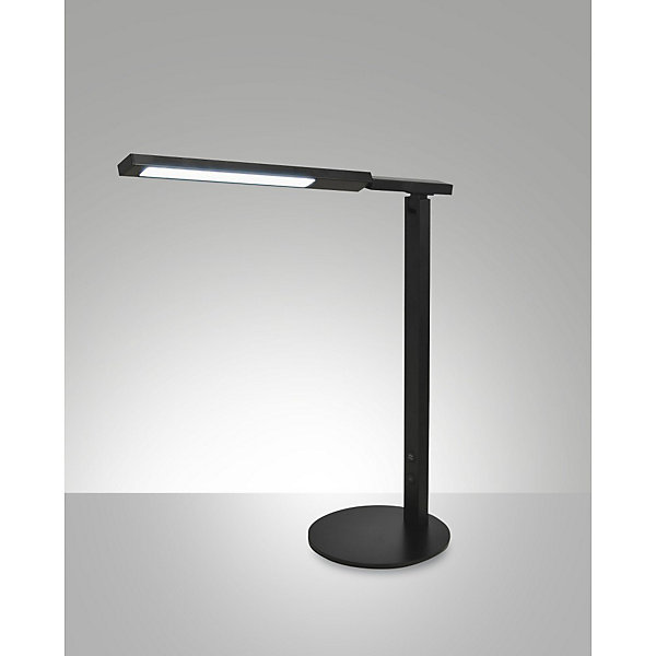 Idéal - Lampe de table Fabas Luce noire - LED 10W intégrée, tactile, dimmable, CCT (3000K 4000K 5000K 6000K)
