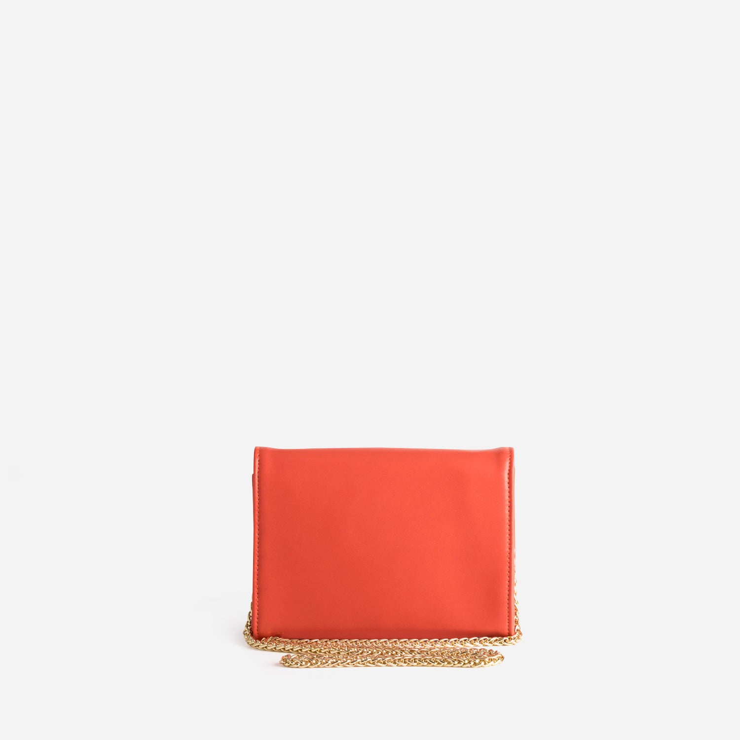 Sac pochette rouge orangé