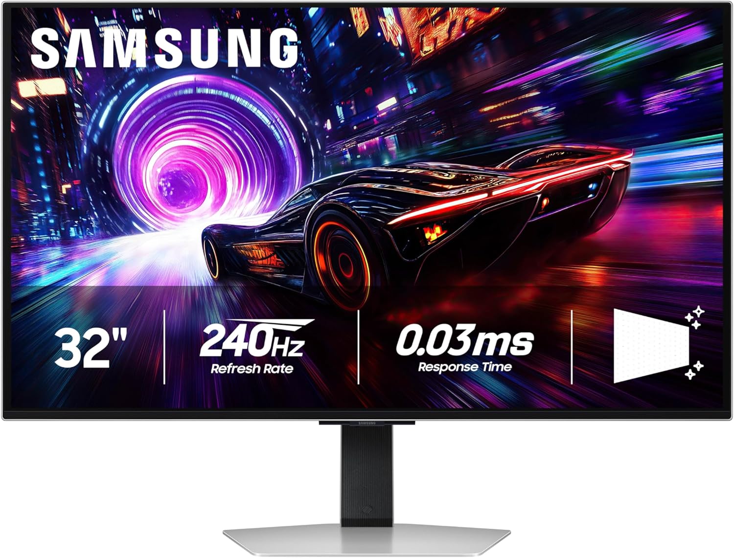 Samsung 32” Odyssey QD-OLED G8 (G81SF)  4K  240Hz  Gaming Monitor  0.03ms Response Time  DisplayHDR True Black 400  AMD FreeSync™ Premium Pro  G-Sync Compatibile  3 Yr Warranty  LS32FG810SNXZA  2025