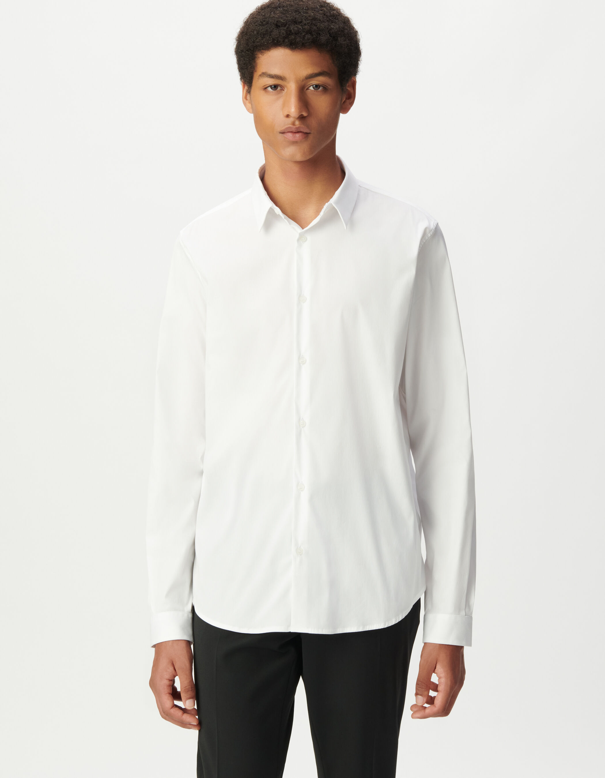 Chemise SLIM blanche en popeline Homme