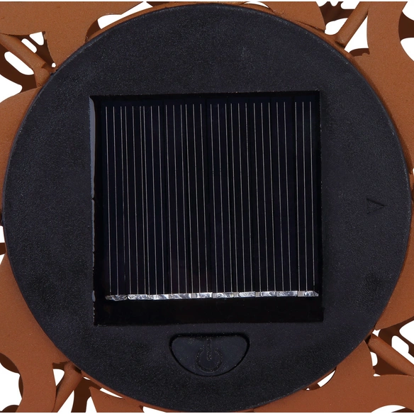 Solarleuchte, LED,Ø: 28,5 cm, Metall, rostfarben
