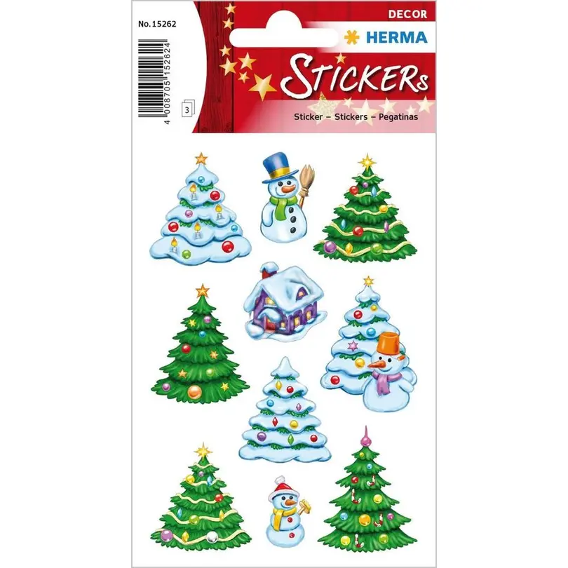 Sticker 3er-Set Winterwald