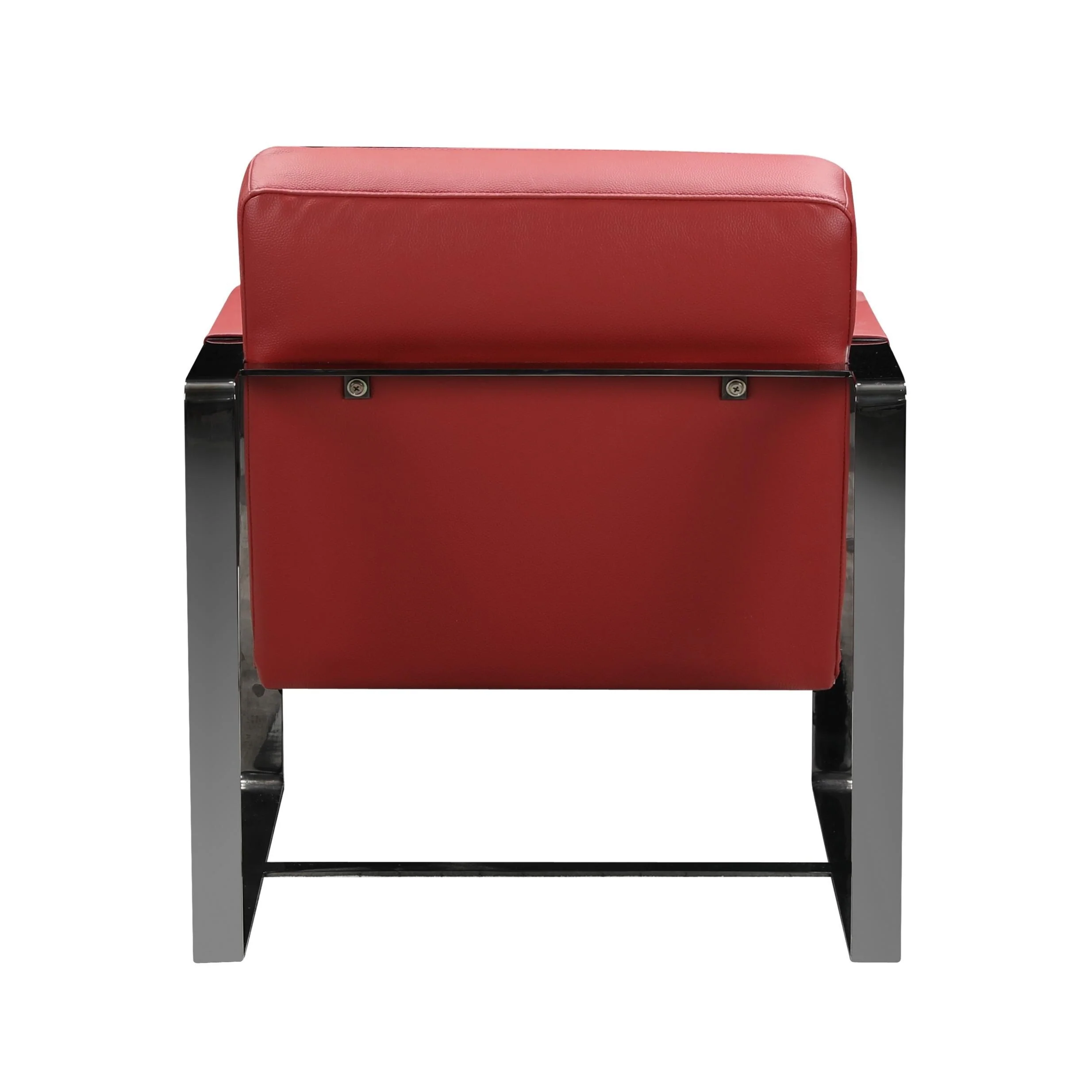 28 X 35 X 31 Red Leather Accent Chair