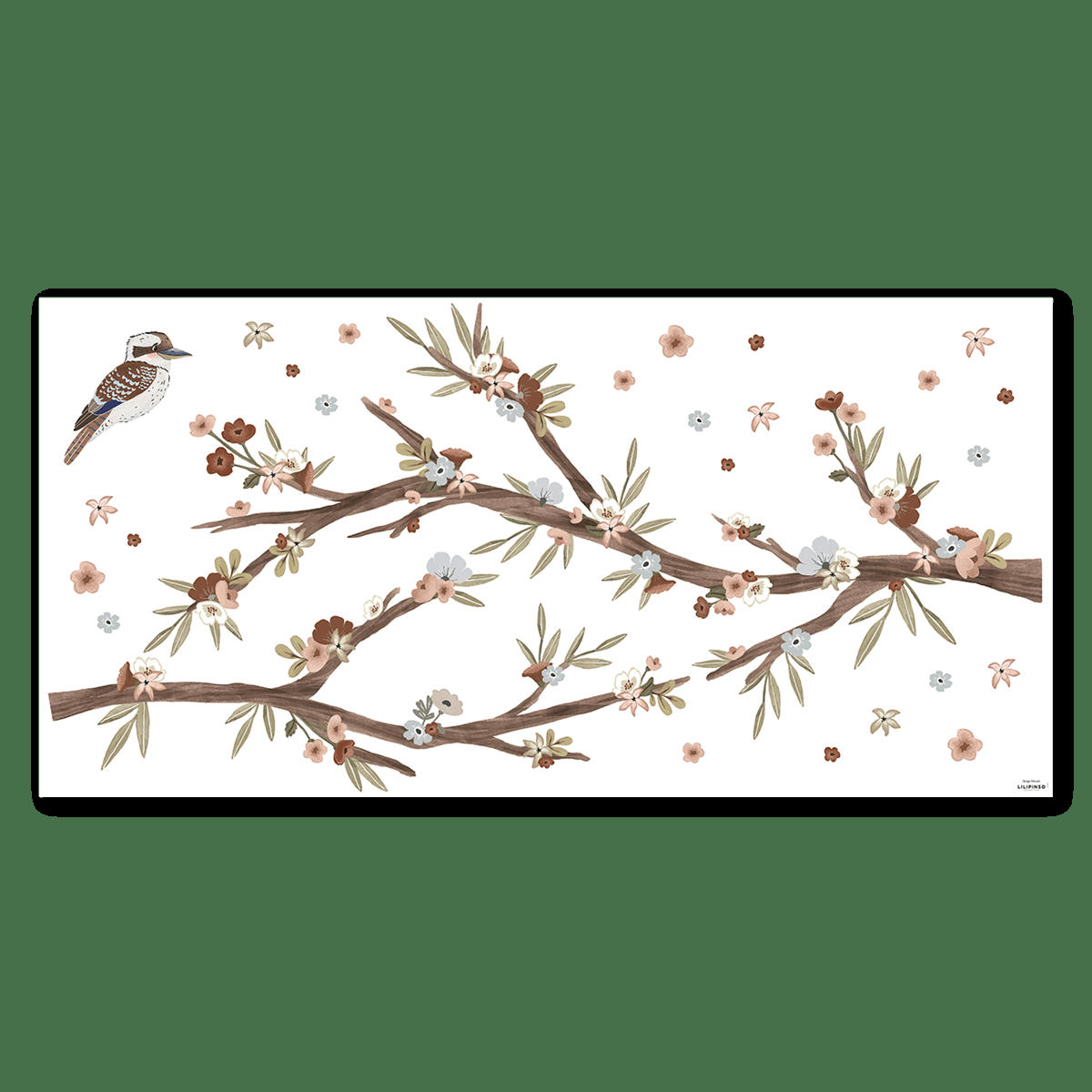 LILYDALE - Stickers muraux grandes branches fleuris en vinyle mat multicolore