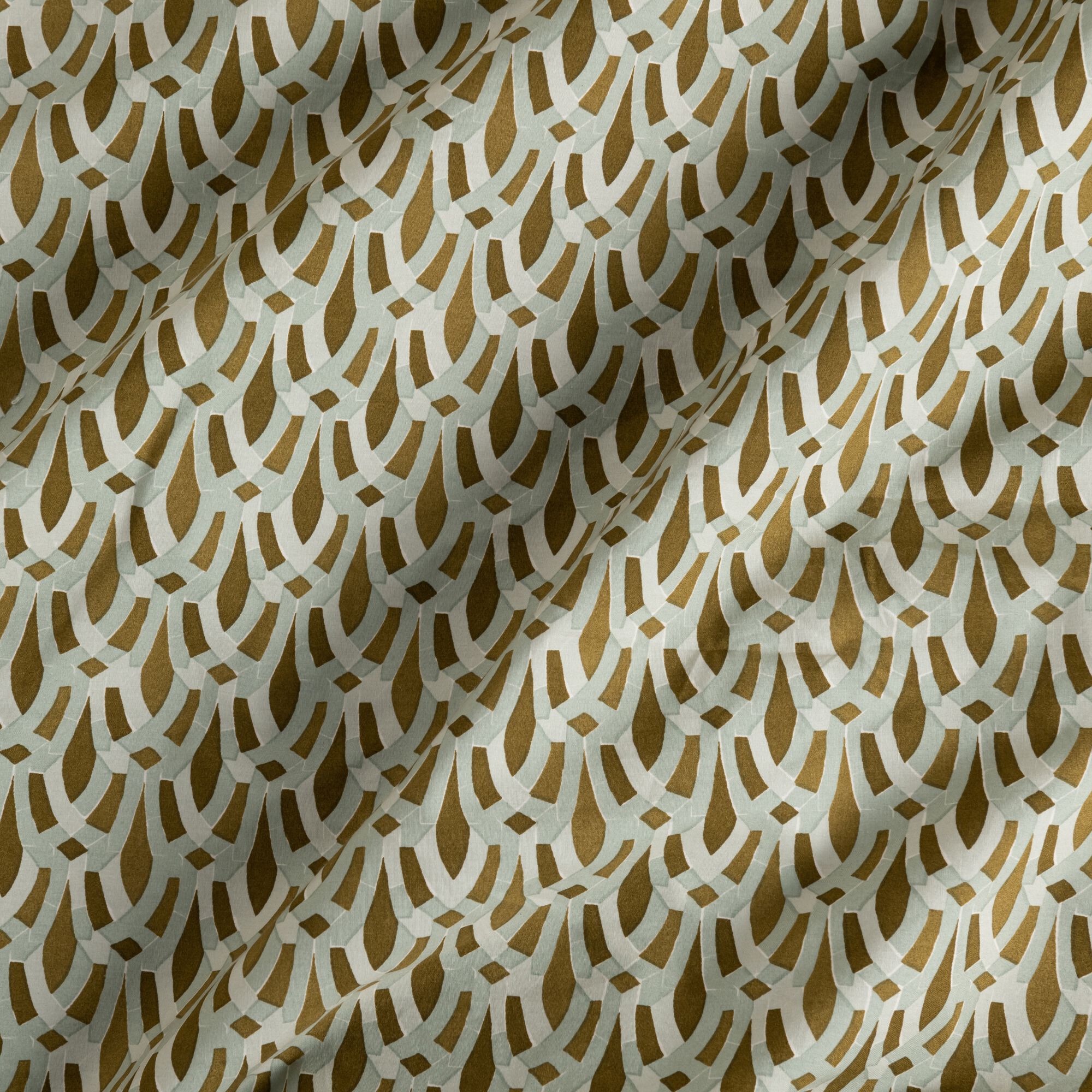 QAR - Housse de couette en percale de coton 240x220cm - brun