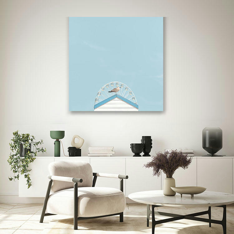 L'OISEAU ROUE - Photographie d'art de Laura Sanchez 80x80 cm sur plexi