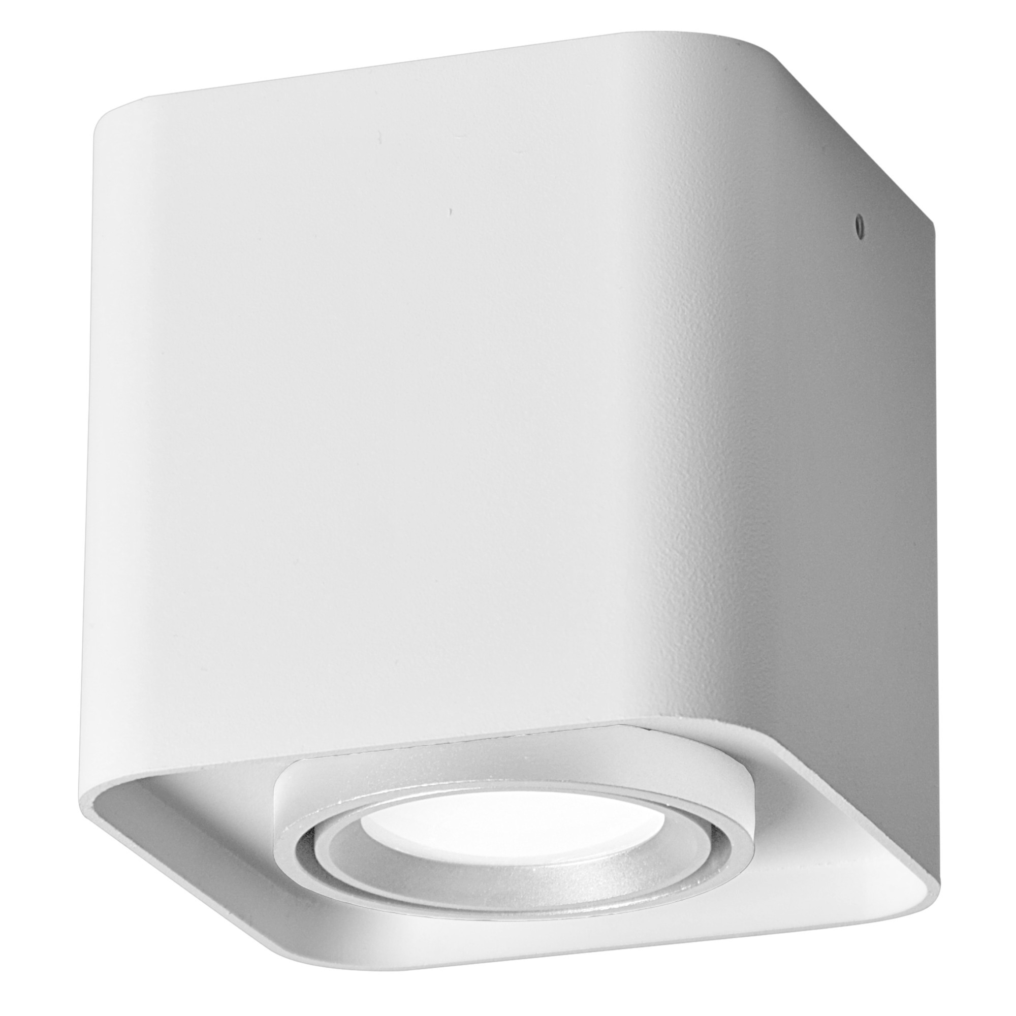Spot kwadratowy biały XENO1xGU10x10W wym:9,8x10x10cm IP20 Polux