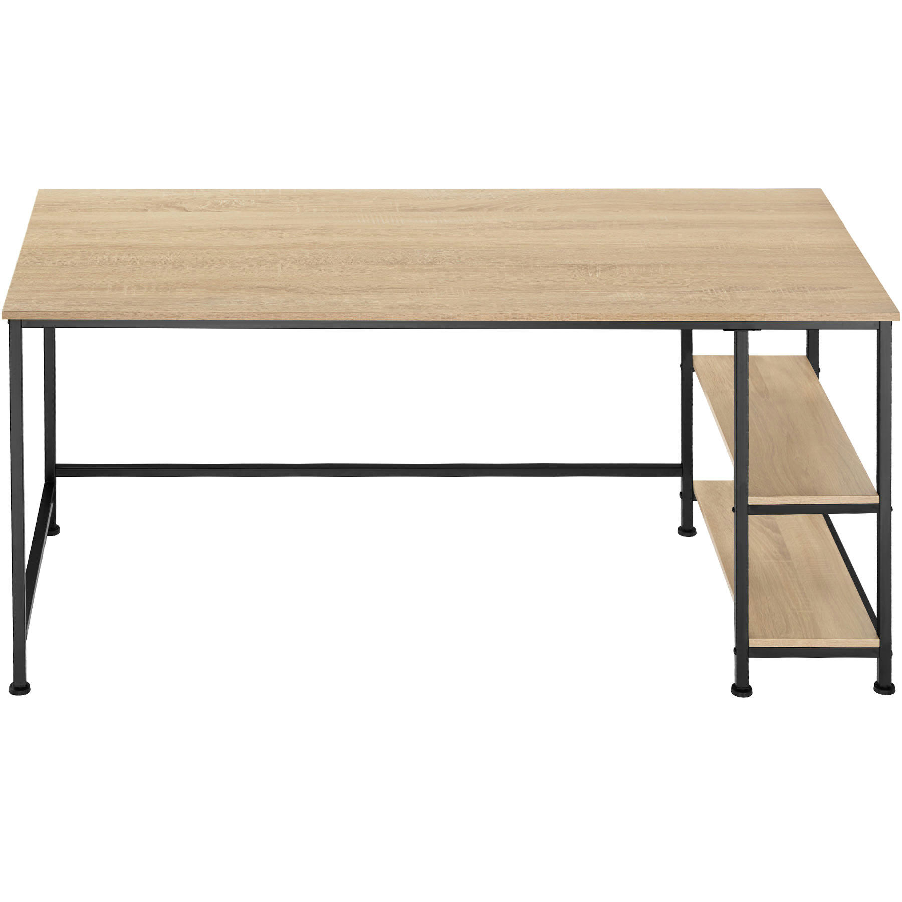 - Bureau informatique canton 120x60x75.5cm bois clair industriel