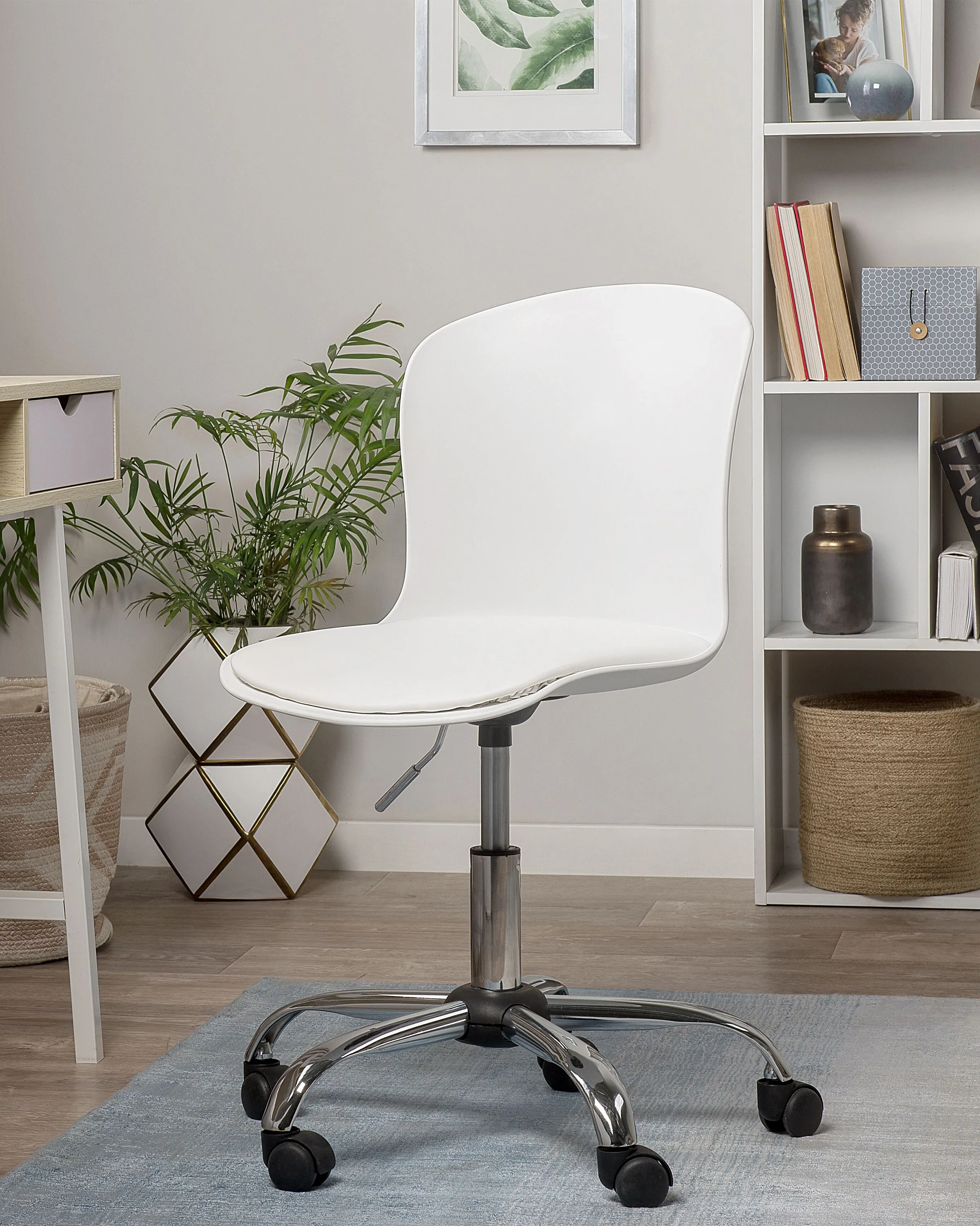 Desk Chair VAMO Faux Leather White