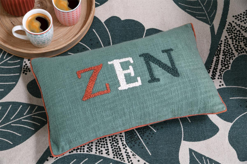 Poduszka dekoracyjna Zen 30x50 cm zielona boho
