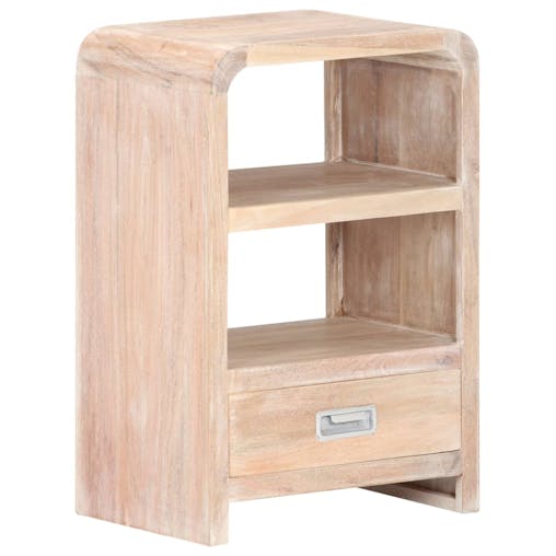 NNEVL Bedside Table 40x30x60 cm Solid Acacia Wood