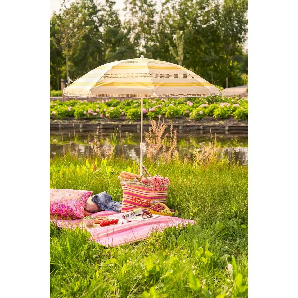 Mica Decorations Strandparasol - H180 x &Oslash;160 cm - Geel