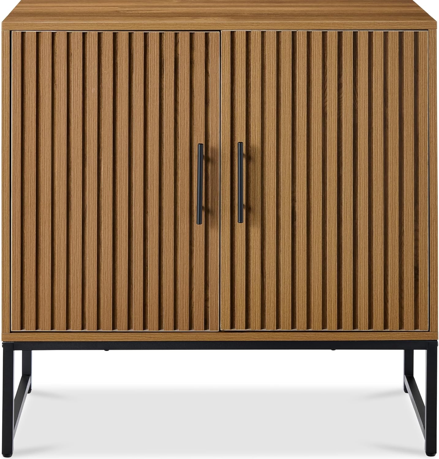 Best Choice Products Slatted Sideboard Buffet Cabinet, Entryway Table, Accent Storage Cabinet, Console Table for Hallway, Living Room, Dining Room – Brown