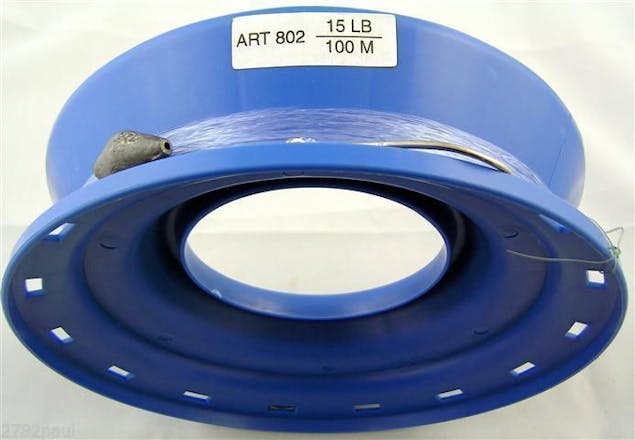 8 Inch Hand Caster Pre Rigged with 100m of 15lb Mono Fishing Line