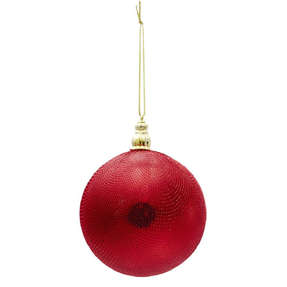 Boule de No&euml;l rouge Ø10 cm
