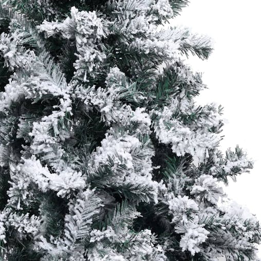 NNEVL Artificial Christmas Tree with Flocked Snow Green 120 cm PVC