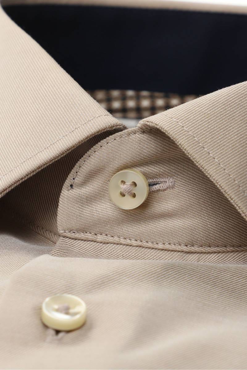 ETERNA Dynamic Cotton Comfort Fit Hemd beige, Einfarbig