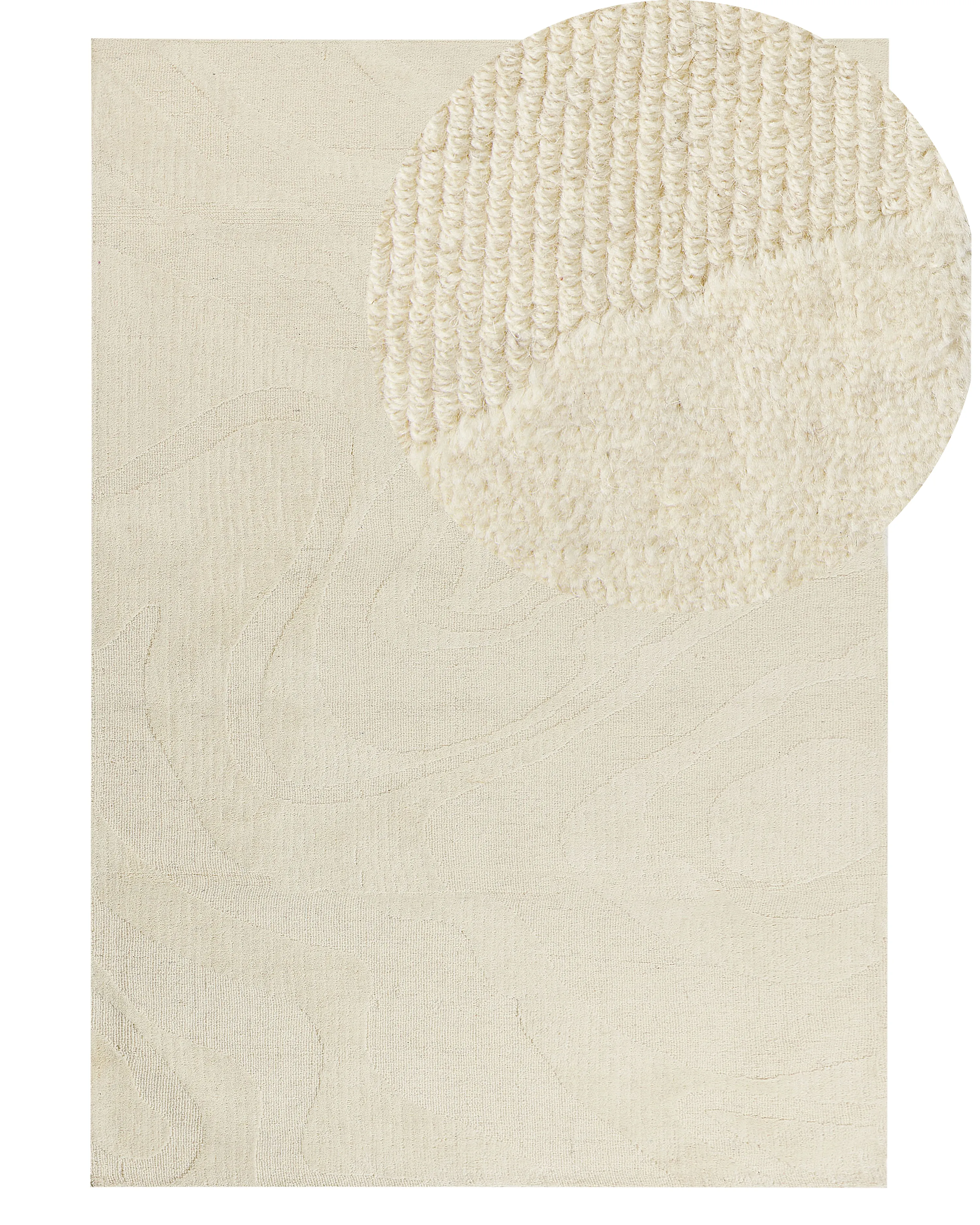 Rug SASNAK Beige 160 x 230 cm Wool