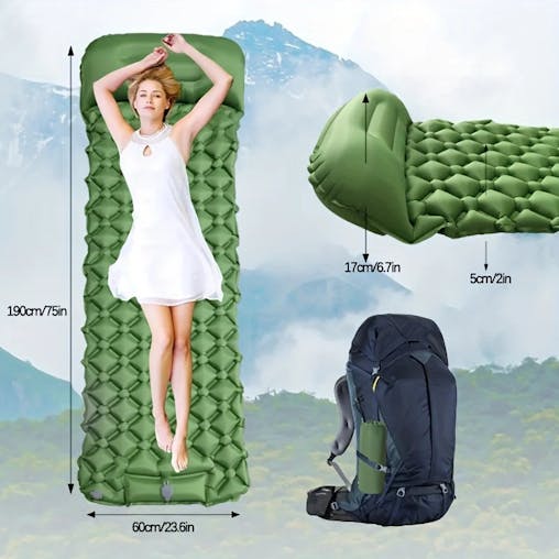 NNEOBA Outdoor Camping Inflatable Mattress with Built-in Pump