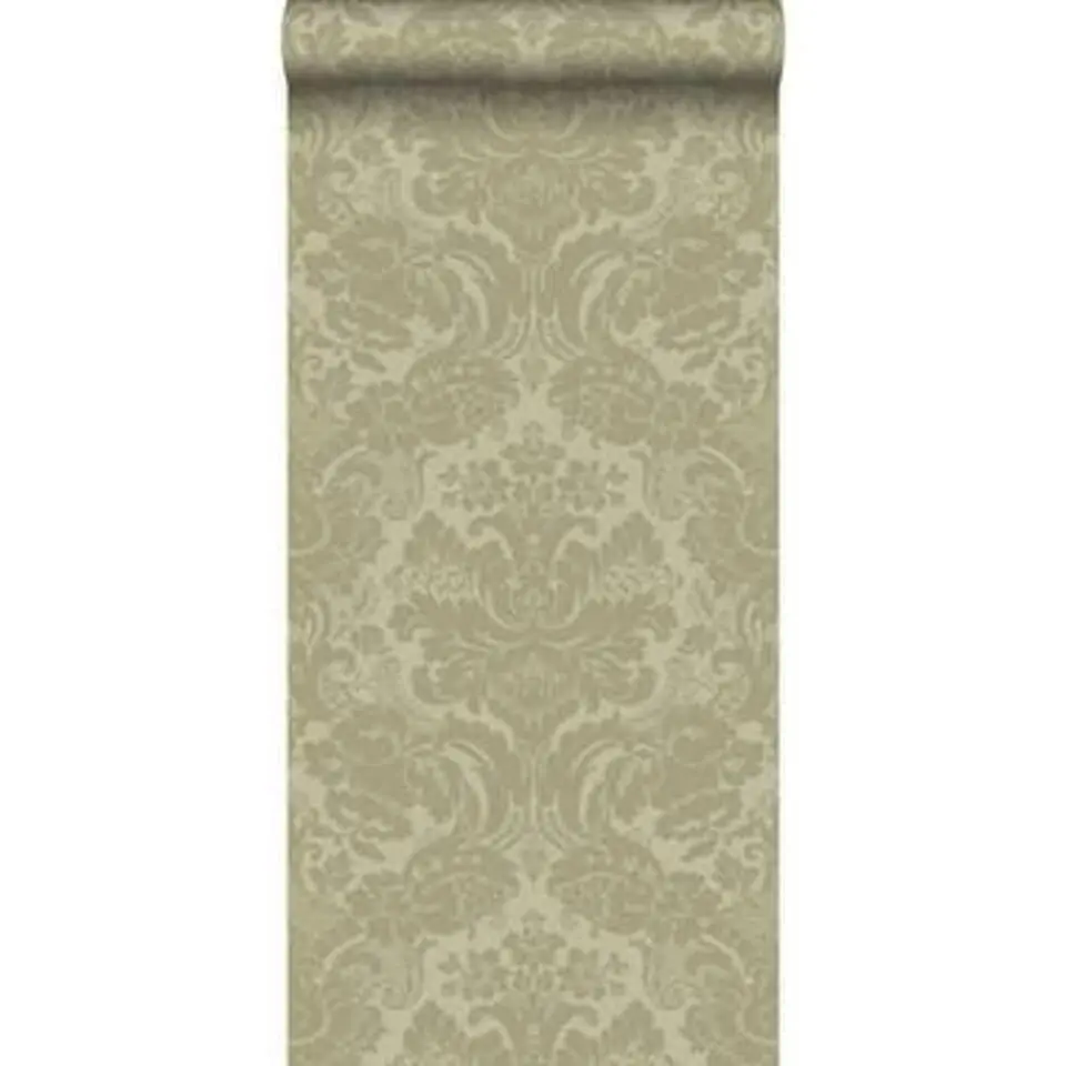 Origin behang - ornamenten - kaki - 53 cm x 10,05 m