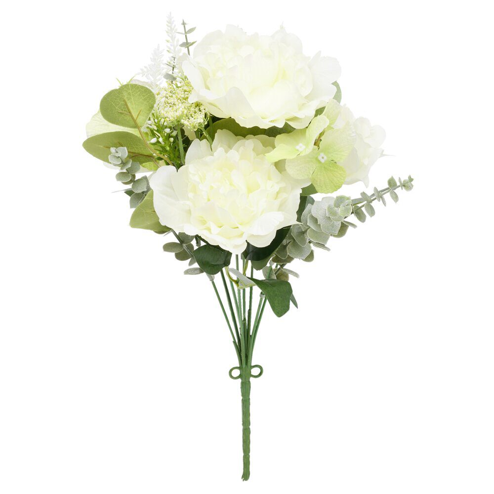 Piquet fleur artificielle Ø24xH41cm blanc