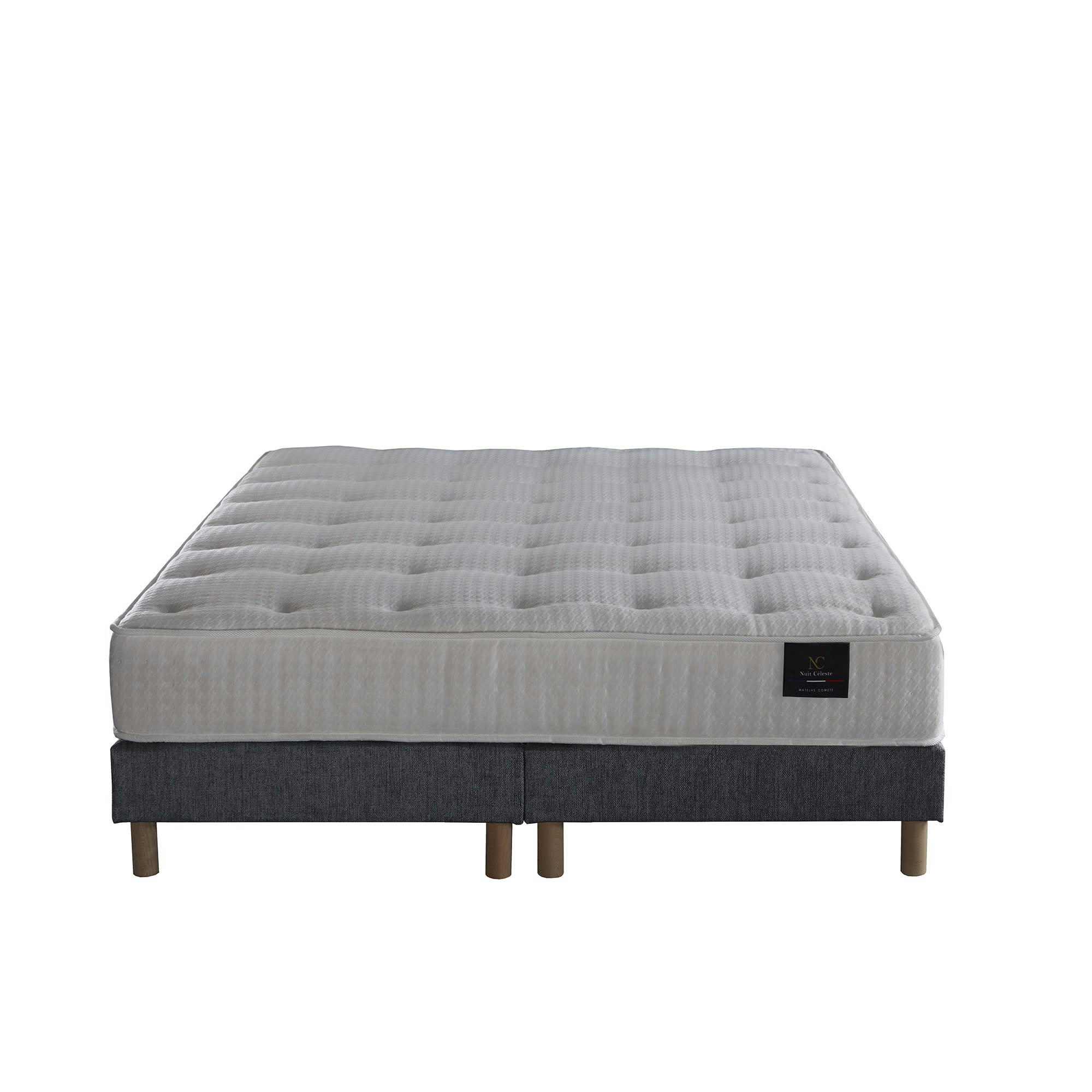ASTRAL - Ensemble Matelas mousse résiliente Mémoire de forme Sommier 160x200