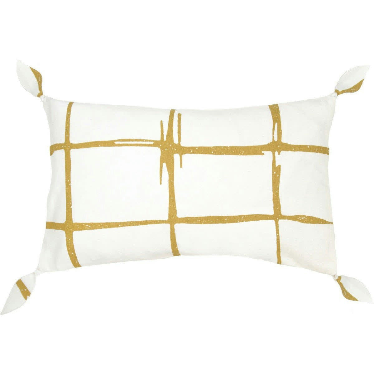 CHEST - Housse de coussin coton  50x30 jaune moutarde
