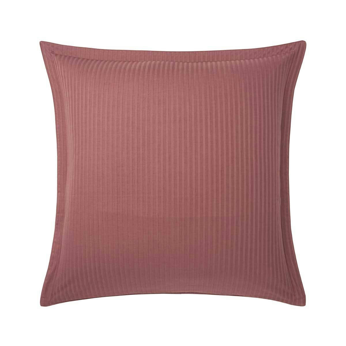 BAPTISTE - Taie d'oreiller en satin de coton marron 65 x 65 cm