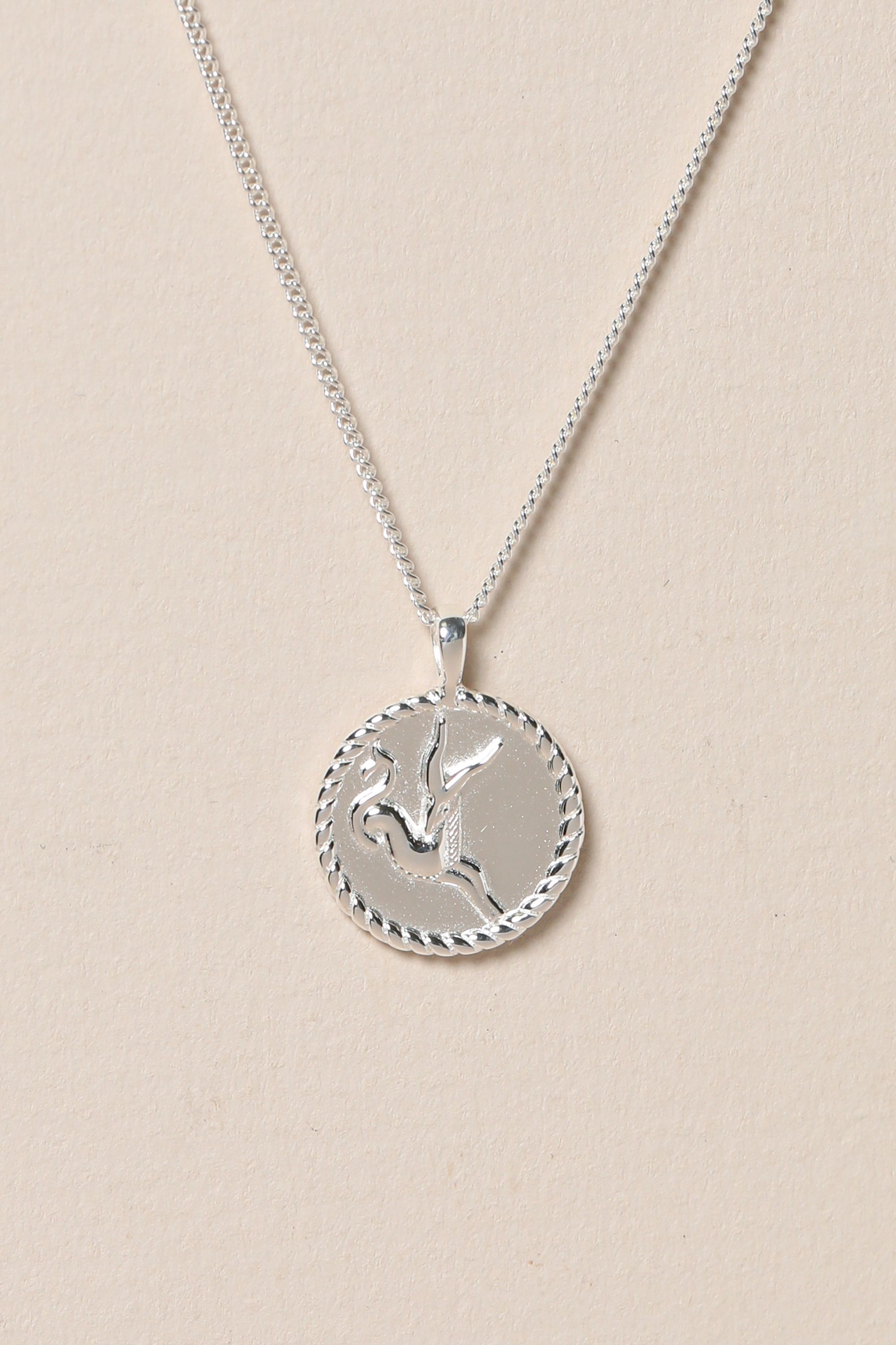 Simply Silver Sterling Silver 925 Zodiac Pendant - Capricorn